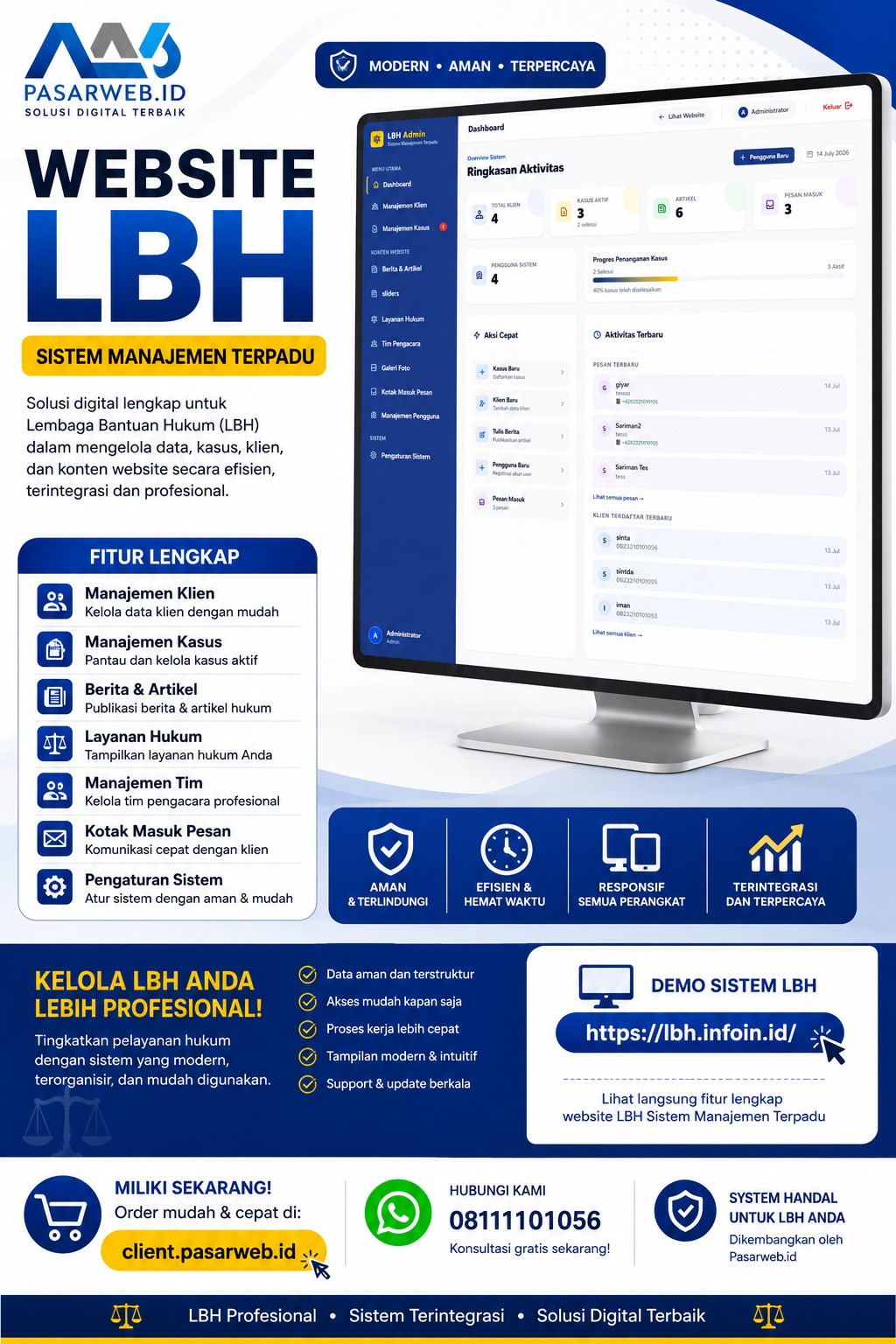 Web LBH sistem terpadu
